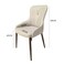 Jeffcoco Furniture PU Leather Modern Design Dining Chair,Comfortable Seat Kitchen Furniture,Beige 1 Pcs