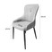 Jeffcoco Furniture PU Leather Modern Design Dining Chair,Comfortable Seat Kitchen Furniture,Grey 1 Pcs