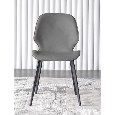 Jeffcoco Furniture Farbic Modern Design Dining Chair,Comfortable Seat Kitchen Furniture,Grey 1 Pcs