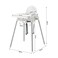 Jeffcoco Furniture Eco Friendly Baby High Chair,White Safe Plastic Dining Chair(1 pc)