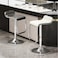 Jeffcoco Furniture PU Leather Adjustable High Bar Chair,Counter Guest Chair(White 1 Pc)