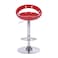 Jeffcoco Furniture PU Leather Adjustable High Bar Chair,Counter Guest Chair(Red 1 Pc)