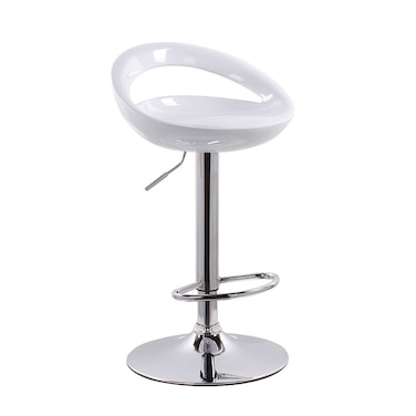 Jeffcoco Furniture PU Leather Adjustable High Bar Chair,Counter Guest Chair(White 1 Pc)