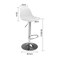 Jeffcoco Furniture PU Leather Adjustable High Bar Chair,Counter Guest Chair(White 1 Pc)