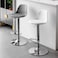Jeffcoco Furniture PU Leather Adjustable High Bar Chair,Counter Guest Chair(White 1 Pc)