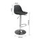 Jeffcoco Furniture PU Leather Adjustable High Bar Chair,Counter Guest Chair(Black 1 Pc)