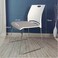 Jeffcoco Furniture Manufacturer School Furniture Indoor Cheap Ergonomic Office Plastic Electroplating Chairs Metal Stacking Conference Meeting Room Training Chair(Grey 1 PC)