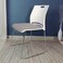 Jeffcoco Furniture Manufacturer School Furniture Indoor Cheap Ergonomic Office Plastic Electroplating Chairs Metal Stacking Conference Meeting Room Training Chair(Grey 1 PC)