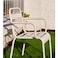 Jeffcoco Furniture Outdoor Metal Chair,Water proof,Heat Proof,Balcony Garden Stackable Arm Chair(1 PC Grey)