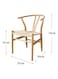 Jeffcoco Furniture Nordic - Style Solid Wood Y - Chair with Woven Seat - Ideal for Home Dining &amp; Living Spaces (1 piece)