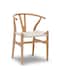 Jeffcoco Furniture Nordic - Style Metal Chair Y - Chair with Woven Seat - Ideal for Home Dining &amp; Living Spaces (1 piece beige)