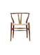 Jeffcoco Furniture Nordic - Style Metal Chair Y - Chair with Woven Seat - Ideal for Home Dining &amp; Living Spaces (1 piece brown)