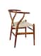 Jeffcoco Furniture Nordic - Style Metal Chair Y - Chair with Woven Seat - Ideal for Home Dining &amp; Living Spaces (1 piece brown)
