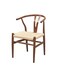 Jeffcoco Furniture Nordic - Style Metal Chair Y - Chair with Woven Seat - Ideal for Home Dining &amp; Living Spaces (1 piece brown)