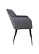 Jeffcoco Furniture Modern Light Grey Velvet Armchair, Vertical Tufted Back, Black Metal Legs &ndash; Stylish Dining/Living Room Chair(Grey 1 piece)