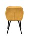 Jeffcoco Furniture Modern Mustard Velvet Armchair with Vertical Tufting &amp; Black Metal Legs(Yellow 1 piece)