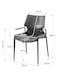 Jeffcoco Furniture Luxury - Inspired Grey Leather Dining Chair with Armrests &amp; Iconic Emblem(1 piece)