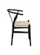 Jeffcoco Furniture Classic Y Chair (Black Frame + Beige Woven Seat), Modern Minimalist Dining/Accent Chair(one Piece)