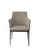 Jeffcoco Furniture Modern Minimalist Light Grey Leather Armchair with Black Legs, A Must - have for Stylish Homes(One Piece)