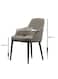 Jeffcoco Furniture Modern Minimalist Light Grey Leather Armchair with Black Legs, A Must - have for Stylish Homes(One Piece)