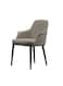 Jeffcoco Furniture Modern Minimalist Light Grey Leather Armchair with Black Legs, A Must - have for Stylish Homes(One Piece)