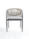 Jeffcoco Furniture Outdoor Wicker Armchair with Cushion, Metal Frame Patio Chair for Garden, Balcony and Poolside(One Piece)