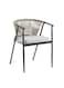 Jeffcoco Furniture Outdoor Wicker Armchair with Cushion, Metal Frame Patio Chair for Garden, Balcony and Poolside(One Piece)