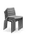 Jeffcoco Furniture Modern Grey Outdoor Stackable Plastic Chair &ndash; Weather - Resistant for Patio, Garden &amp; Backyard Use(One Piece)