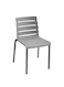 Jeffcoco Furniture Modern Grey Outdoor Stackable Plastic Chair &ndash; Weather - Resistant for Patio, Garden &amp; Backyard Use(One Piece)