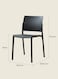 Jeffcoco Furniture Modern Black Plastic Dining Chair - Durable &amp; Stylish for Home &amp; Patio(One Piece)