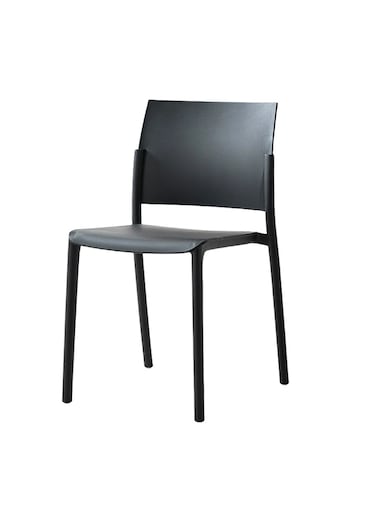 Jeffcoco Furniture Modern Black Plastic Dining Chair - Durable &amp; Stylish for Home &amp; Patio(One Piece)