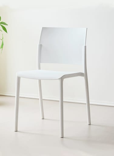 Jeffcoco Furniture Modern White Plastic Dining Chair - Stylish and Durable for Home and Office Use(One Piece)