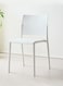Jeffcoco Furniture Modern White Plastic Dining Chair - Stylish and Durable for Home and Office Use(One Piece)