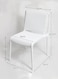 Jeffcoco Furniture Thickened White Plastic Woven Backrest Dining Chair, Simple Nordic Style Home Leisure Chair(One Piece)