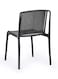 Jeffcoco Furniture Black Plastic Woven Backrest Dining Chair, Nordic Minimalist Style Home Leisure Chair(One Piece)