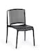 Jeffcoco Furniture Black Plastic Woven Backrest Dining Chair, Nordic Minimalist Style Home Leisure Chair(One Piece)