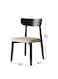 Jeffcoco Furniture Modern Black Dining Chair with Padded Seat, Ideal for Kitchen and Living Room Decor(One Piece)