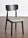 Jeffcoco Furniture Modern Black Dining Chair with Padded Seat, Ideal for Kitchen and Living Room Decor(One Piece)