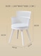 Jeffcoco Furniture Modern White Plastic Armchair with Comfortable Cushion for Dining Room, Living Room, Home Office(One Piece)