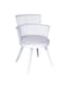 Jeffcoco Furniture Modern White Plastic Armchair with Comfortable Cushion for Dining Room, Living Room, Home Office(One Piece)