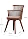 Jeffcoco Furniture Modern Brown Plastic Armchair with Comfortable Cushion for Home Office, Dining Room, Living Room(One Piece)