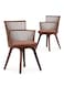 Jeffcoco Furniture Modern Brown Plastic Armchair with Comfortable Cushion for Home Office, Dining Room, Living Room(One Piece)
