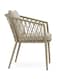 Jeffcoco Furniture Modern Beige Outdoor Woven Armchair with Comfortable Cushion and Pillow for Patio, Garden, Courtyard(One Piece)