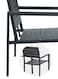 Jeffcoco Furniture Modern Black Outdoor Aluminum Alloy and WPC Armchair for Patio, Garden, Courtyard(One Piece)