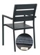 Jeffcoco Furniture Modern Black Outdoor Iron and WPC Armchair, Suitable for Patio, Garden and Courtyard(One Piece)