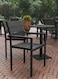 Jeffcoco Furniture Modern Black Outdoor Iron and WPC Armchair, Suitable for Patio, Garden and Courtyard(One Piece)