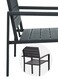 Jeffcoco Furniture Modern Black Outdoor Iron and WPC Armchair, Suitable for Patio, Garden and Courtyard(One Piece)