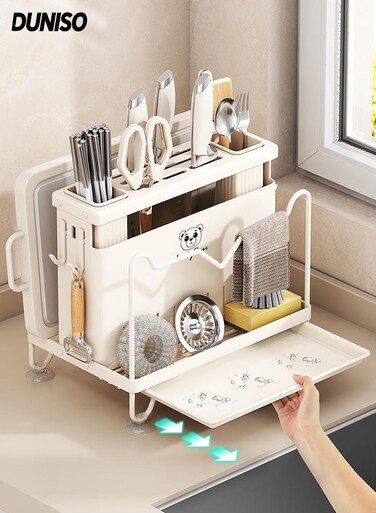 Universal Knife Block Holder,Multi-functional Cutting Board Storage Organizing Rack,Kitchen Utensils and Pot Lid Rack,Cutlery Rack For Counter