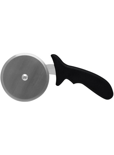 Raj Stainless Steel Pizza Cutter Black Handle 4'', Silver-R11001, PIZZA CUTTER , BREAD CUTTER , SWEETS CUTTER