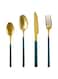 Premium Cutlery Set Green/Gold